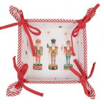 Clayre & Eef vánoční košík na pečivo s Louskáčky