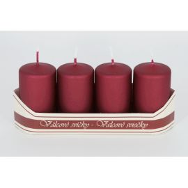 Adventní sada svíček - 4 kusy, červené