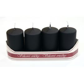 Adventní sada svíček - 4 kusy, černé