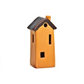 Keramický domeček - oranžový, 9x18x7cm
