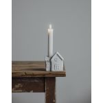 Keramický svícen - domeček 8 × 6 × 9 cm