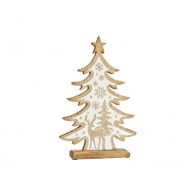 Vánoční stromeček z mangového dřeva - 28x41x5cm