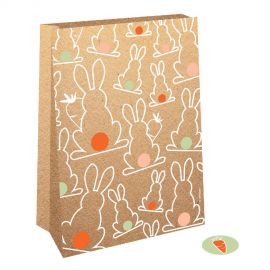 Set papírových tašek se zajíčky - 4ks