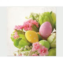 Velikonoční papírové ubrousky - barevné kraslice - 20 ks