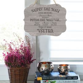 Dřevěná dekorace - Máme vše :) ... Slovenská verze - bílá