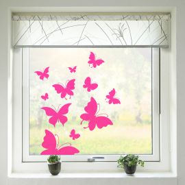 Samolepka na sklo Motýli purpurová