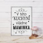 Cedulka - V této kuchyni vládne maminka