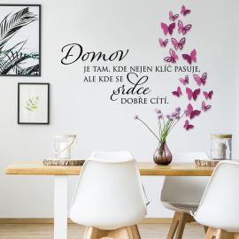 Samolepka - Domov je tam, kde se srdce dobře cítí
