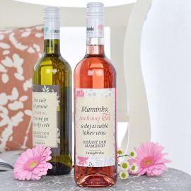 Dárkové víno-  růžové - Maminko, zachovej klid 0,7 l