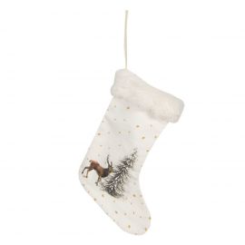 Vánoční ponožka se sobem - závěsná