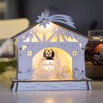 Dřevěný domeček - Vánoční dekorace - 2 designy