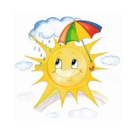 Okenní folie - Malované sluníčko s deštníkem