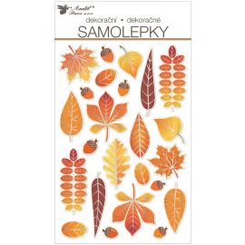Samolepky plastické 14 x 25 cm, listy