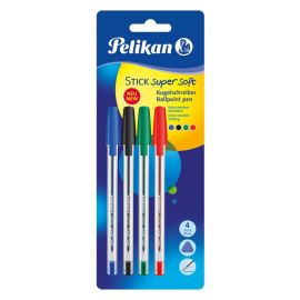Pelikan - Kuličkové pero Stick supersoft 4ks