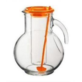 Džbán sklo 2L s chladící vložkou oranžový  KUFRA