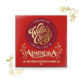 Willie's Cacao Čokoláda Almendra hořká s mandlí 70%, 50g