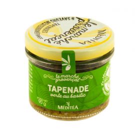 Meditea Tapenada ze zelených oliv s bazalkou, sklo 90g