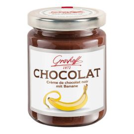 Grashoff Tmavý čokoládový krém s banánem, sklo, 250g