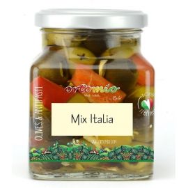 Ortomio Marinované olivy „Mix Italia“, 314 ml