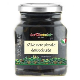 Ortomio Černé olivy bez pecky ve slaném nálevu, 314 ml