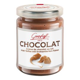 Grashoff Mléčný čokoládový krém s kakaovými křupinkami a vůní karamelu, sklo, 250g