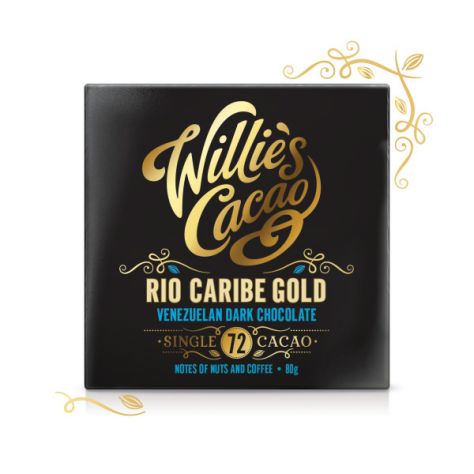 Willie's Cacao Čokoláda Venezuelan Gold, Rio Caribe hořká 72%, 50g