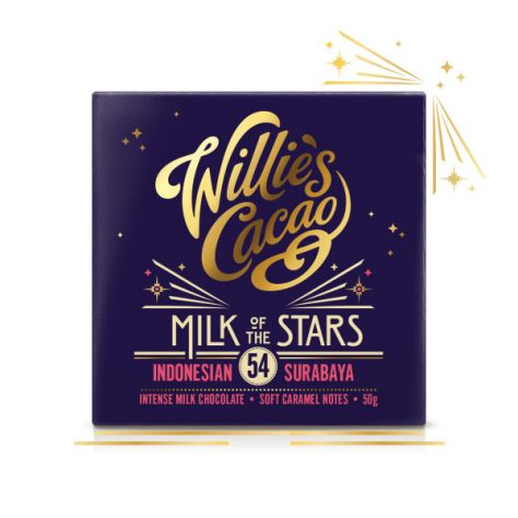 Willie's Cacao Čokoláda mléčná MILK OF THE STARS, Indonesian Surubaya 54%, 50g