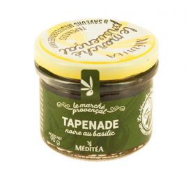 Meditea Tapenada z černých oliv s bazalkou, sklo 90g