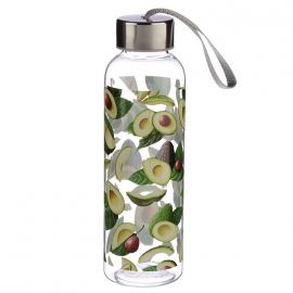 Láhev na vodu 500ml s kovovým víčkem - Avokádo
