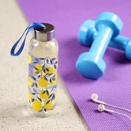 Láhev na vodu s kovovým uzávěrem 500ml - Citróny