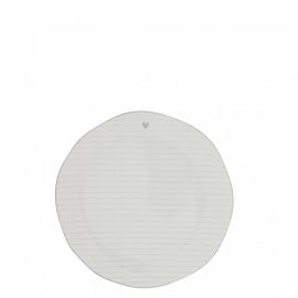 Dezertní talířek /Stripes White/edge Grey- Bastion Collections