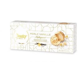 DESOBRY Sušenky s bílou čokoládou a vanilkovou náplní Perle Vanille, 95g