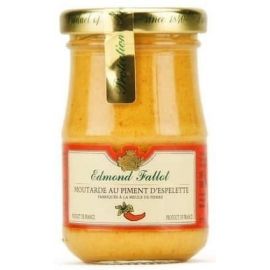 EDMOND FALLOT Hořčice s Espelette chilli paprikou,105 g - sklo
