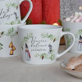 Porcelánový vánoční hrnek - Vánoční kalorie neřeším