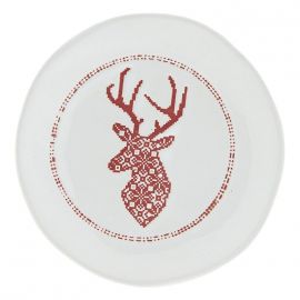 Vánoční talířek - Nordic červené paroží II.
