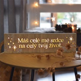 LED svítící cedule - Máš mé srdce