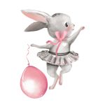 Samolepka na zeď- Zajíček a balón
