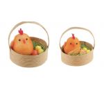 Kuřátka v košíčku 5 cm, set 2 ks