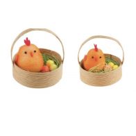 Kuřátka v košíčku 5 cm, set 2 ks