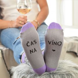 Ponožky - Čas na víno (divoké srdce)