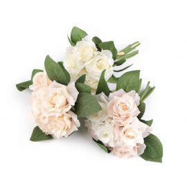 Umělá kytice růže - 21 cm