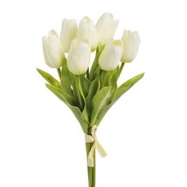 Tulipán pěnový (7 ks) - bílá