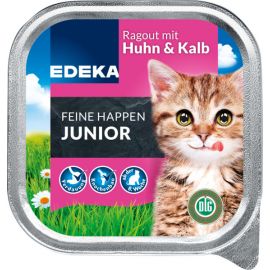 EDEKA JUNIOR Ragú s kuřecím a telecím pro kočky 100g