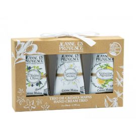Jeann en Provence Sada krémů na ruce - Oliva, Jasmín, Verbena, 3x50ml