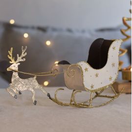 Vánoční dekorace - Sob a sáně