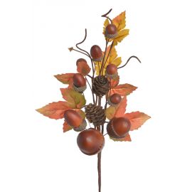 Podzimní větvička s žaludy - 31cm