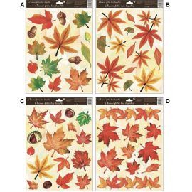 Okenní fólie podzimní listí 30x42cm - 4 motivy