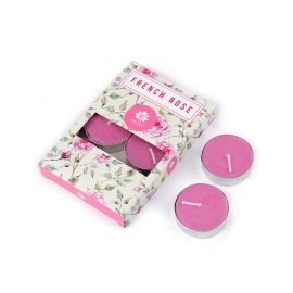 Vonná čajová svíčka 11 g x 6 ks - french rose