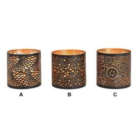 Kovové svícny se vzory - 3 varianty