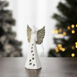 Porcelánový LED anděl